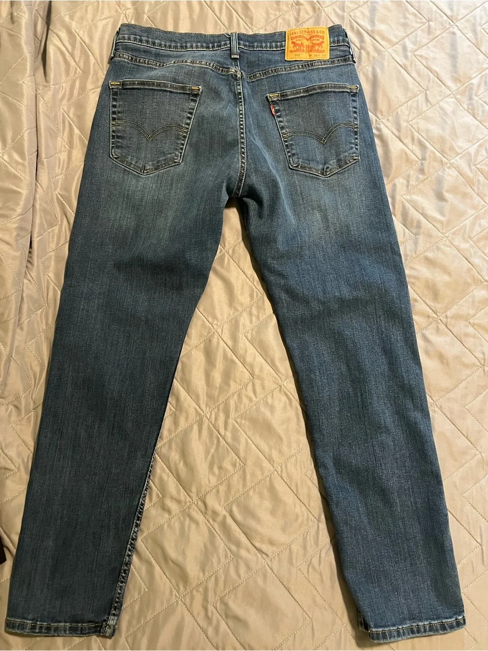 Levi's Men's Light Blue Straight-Leg Denim Jeans 34x32